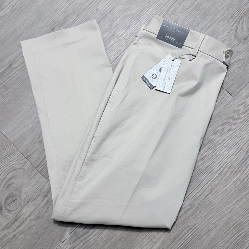 New Daniel Cremieux Pants Men's 36x29 Signature Collection Performance Beige NWT